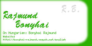rajmund bonyhai business card